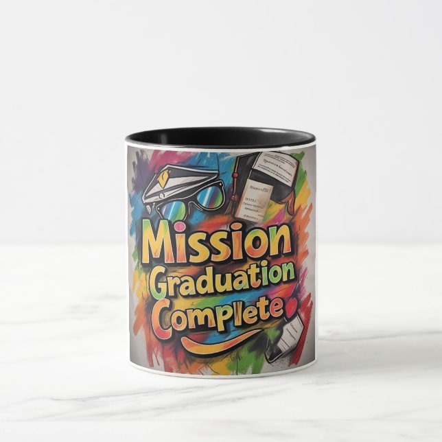 Mug Graduation de mission - Splash complet (Centre)