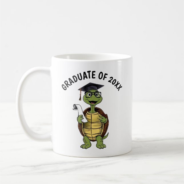 Mug Graduation de tortue personnalisée (Gauche)