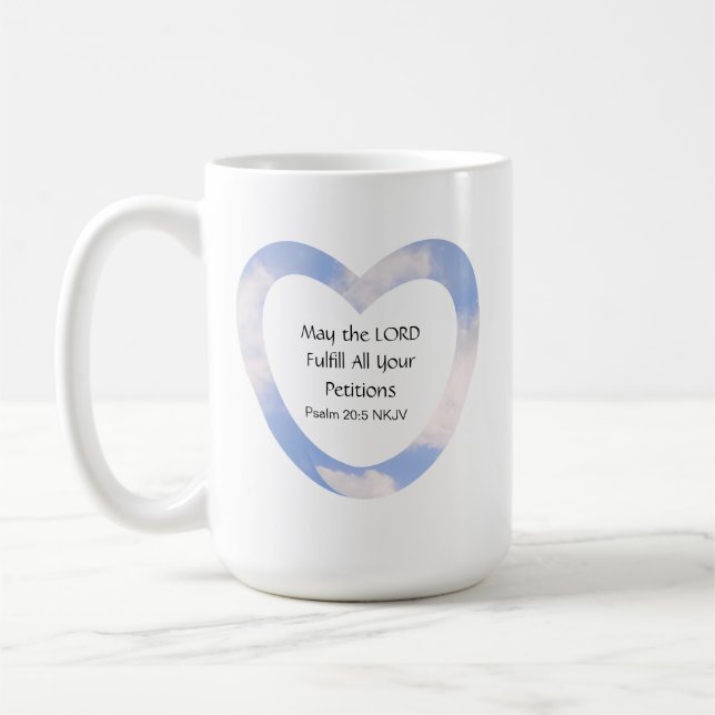 Mug Graduation Foi chrétienne Nom personnalisé Simple (Gauche)