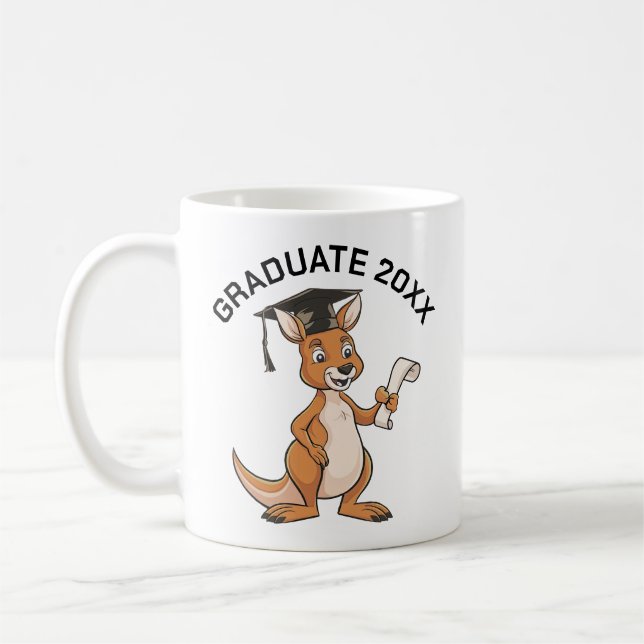 Mug Graduation Kangaroo personnalisée (Gauche)