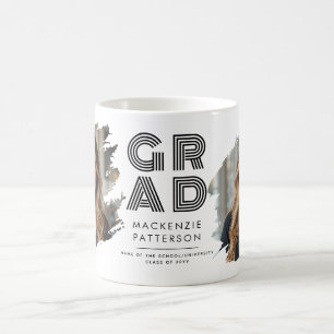 Mug Graduation moderne brossé 2 photo Grad Custom