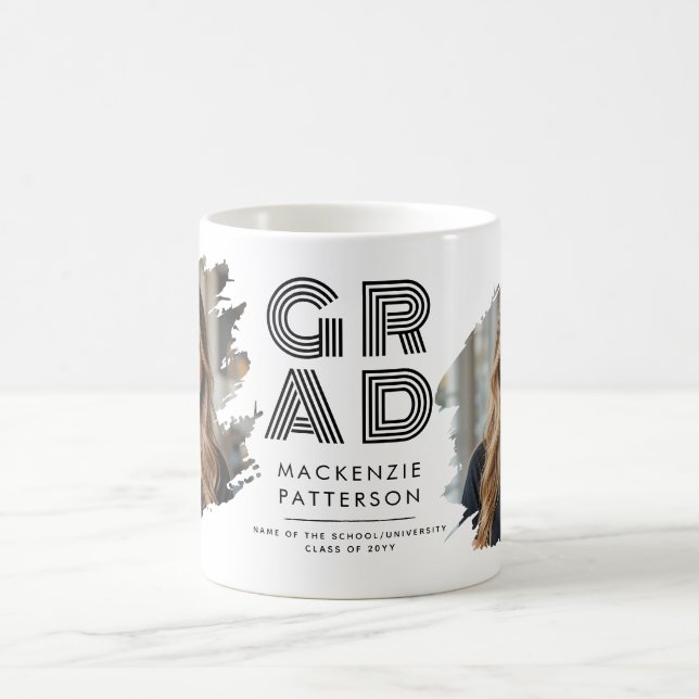 Mug Graduation moderne brossé 2 photo Grad Custom (Centre)