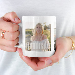 Mug Graduation moderne de la grille photo personnalisé