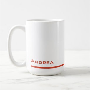Mug Graduation moderne Script rouge personnalisé