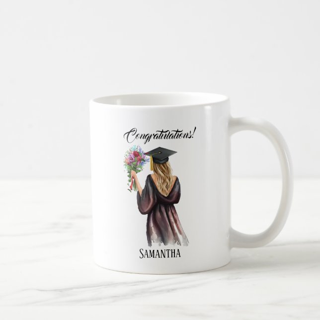 Mug Graduation personnalisée en aquarelle (11) (Droite)