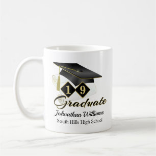 Mug Graduation personnalisée Noir & Or 20XX