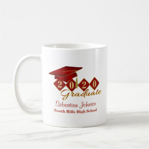 Mug Graduation personnalisée Rouge & Or 20XX