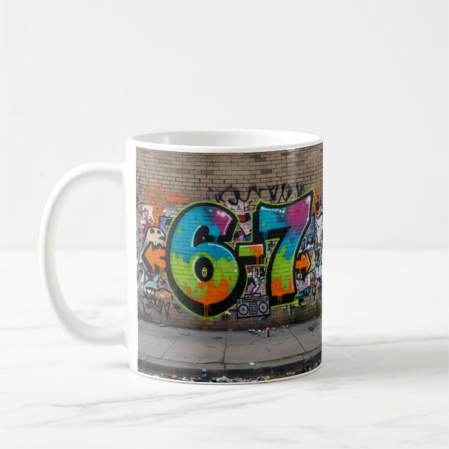 Mug Graffiti 67 Viral Trend/Bold Pop Art Street Style (Gauche)