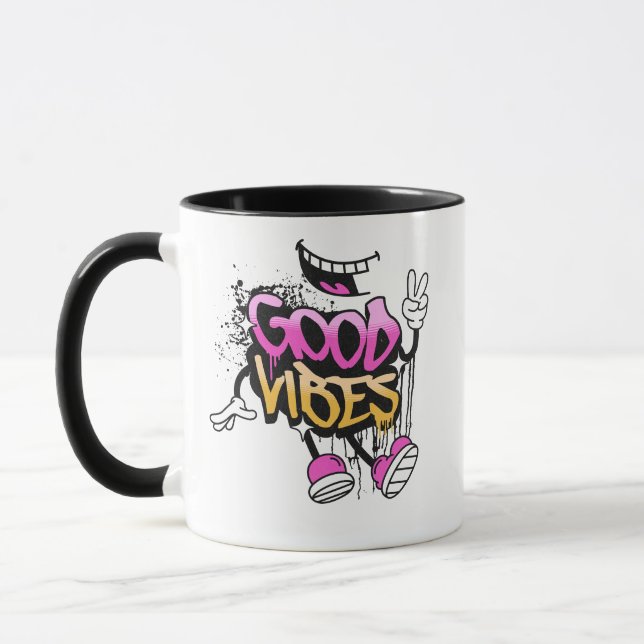 Mug Graffiti de bonnes vibrations (Gauche)