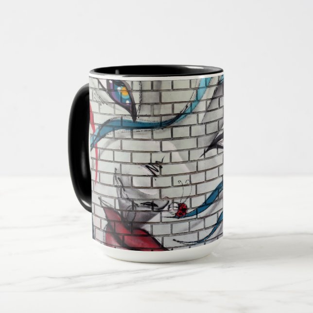 Mug Graffiti de fille asiatique  (Devant gauche)