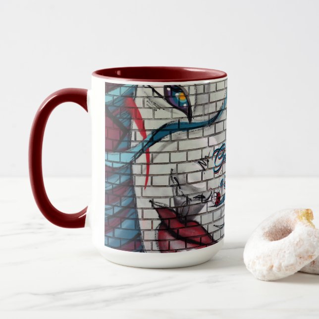 Mug Graffiti de fille asiatique  (Avec donut)