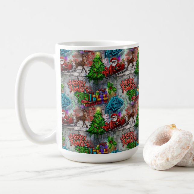 Mug Graffiti de Noël (Avec donut)