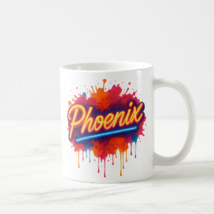 Mug Graffiti de Phoenix Neon - Musique d'art de rue Re
