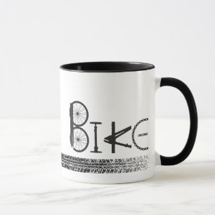 Mug Graffiti de Pièces de Vélo avec Pneus