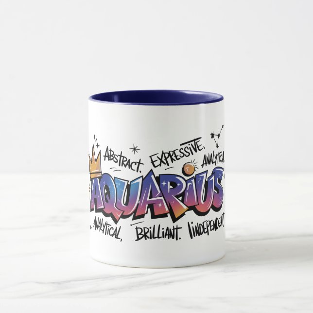 Mug Graffiti du zodiaque Verseau  (Centre)