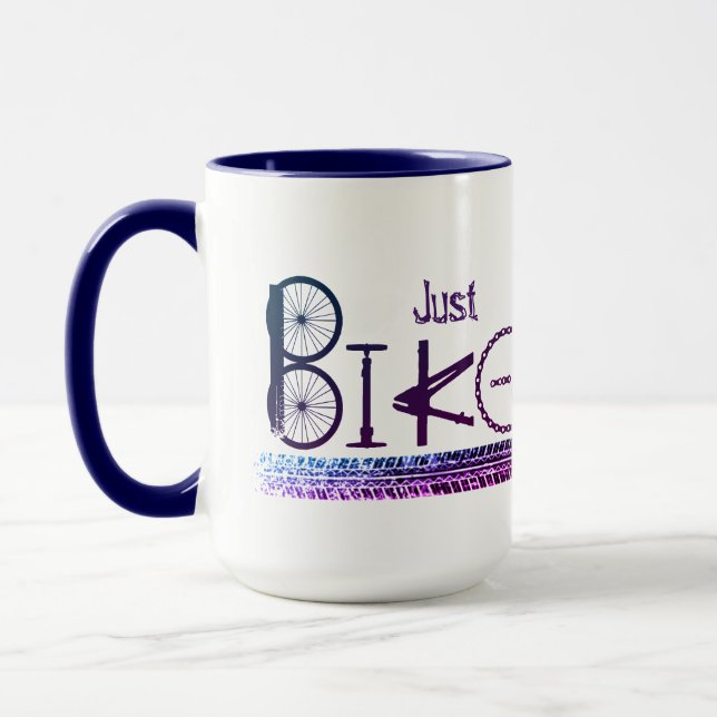 Mug Graffiti "Just Bike" de Bike Parts & Tire Traces (Gauche)