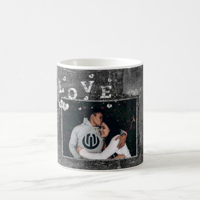 Mug Graffiti Love Grunge | Simple Faux Crystal Photo (Centre)