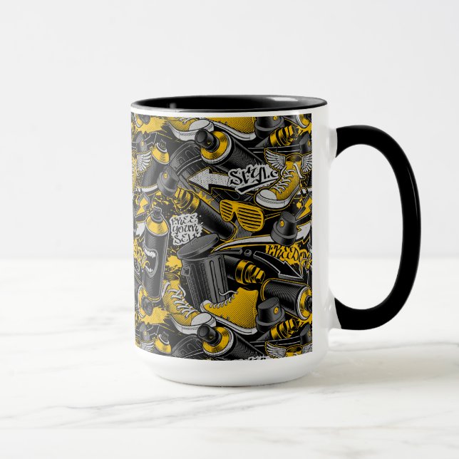 Mug Graffiti urbain Motif de rue (Droite)