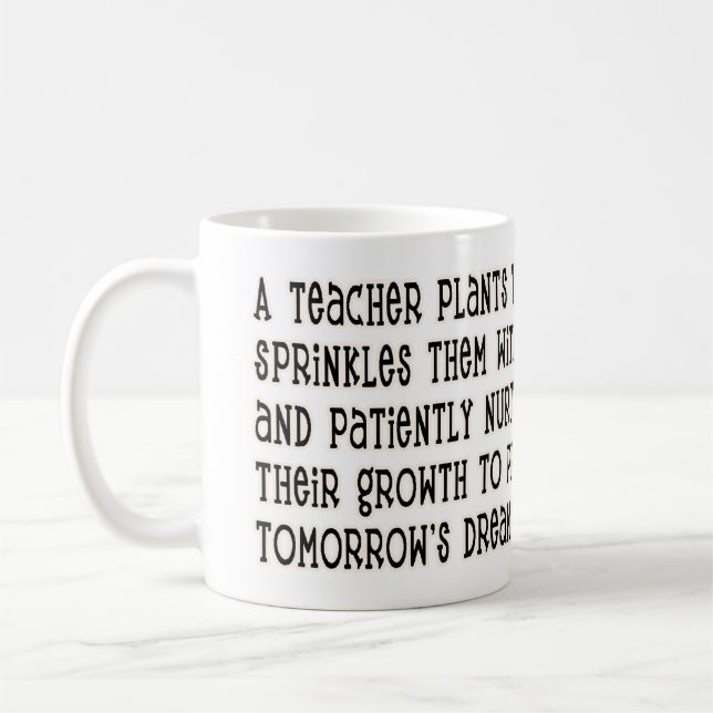 Mug Graines de connaissances mignonne Citation de l'en (Gauche)