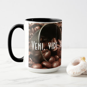 Mug Grains de café de rôti et photographie foncés d