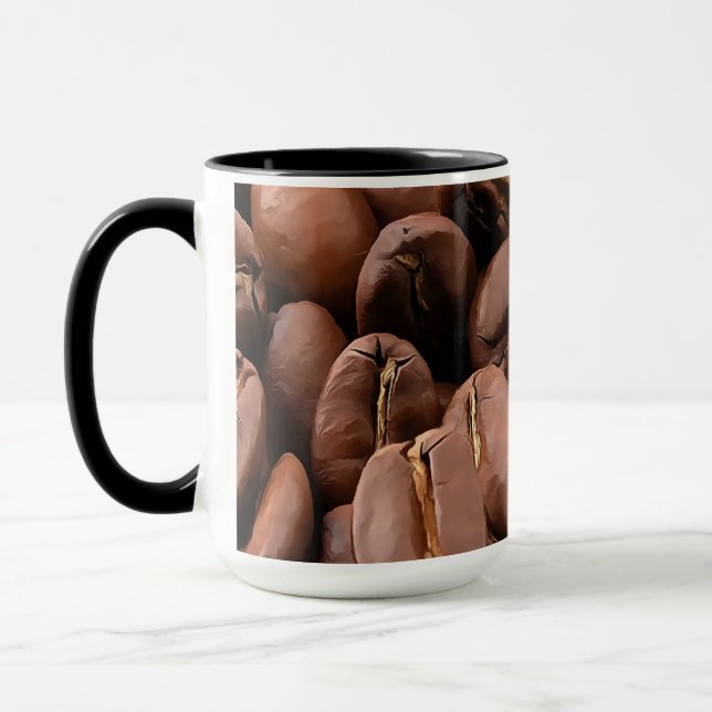 Mug Grains de café torréfiés artistiques (Gauche)