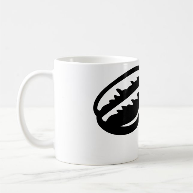 Mug grains de café torréfiés générés par ia (Gauche)