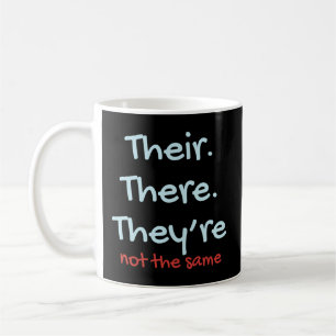 Mug Grammaire Anglaise Pour L'Étudiant Anglais Leur Là