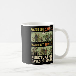 Mug Grammaire drôle Ponctuation Sauve les humains Prof