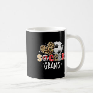 Mug Grammes de footballeur Cœur de léopard mignon Amou