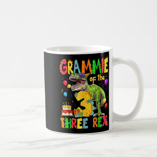 Mug Grammie Des Trois Rex 3e Anniversaire Dinosaur (Droite)