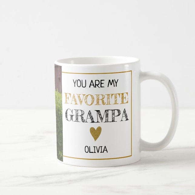 Mug Grampa Grandchild Photo personnalisée (Droite)