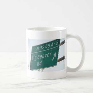 Mug Grand annuler 69 de route de castor de signe drôle