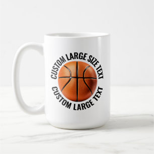 Mug Grand Basketball Personnalisé Texte 450ml Personna