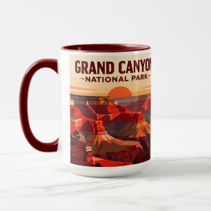 Mug Grand Canyon Classique Personnalisé Style WPA