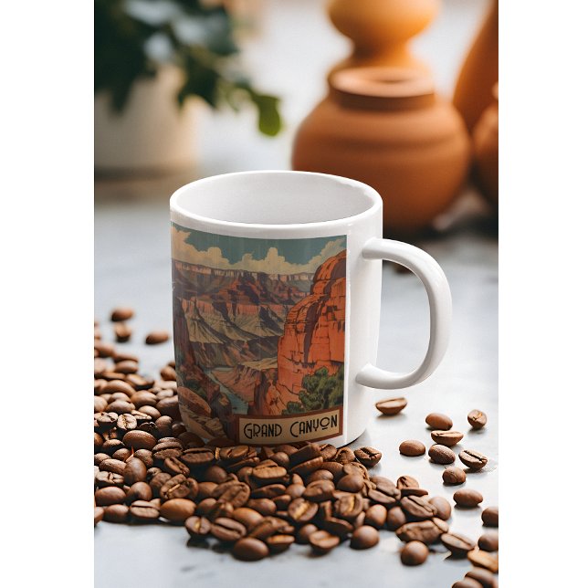 Mug Grand Canyon Retro Design de voyage (Créateur téléchargé)