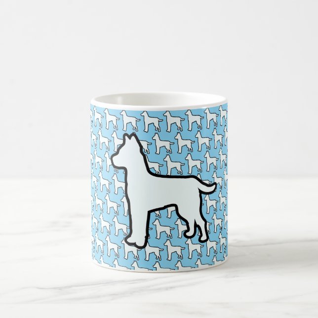 Mug Grand Chien Blanc Lt Bleu (Centre)