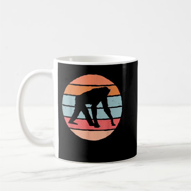 Mug Grand Costume de singe Retro Chimpanzé Design (Gauche)