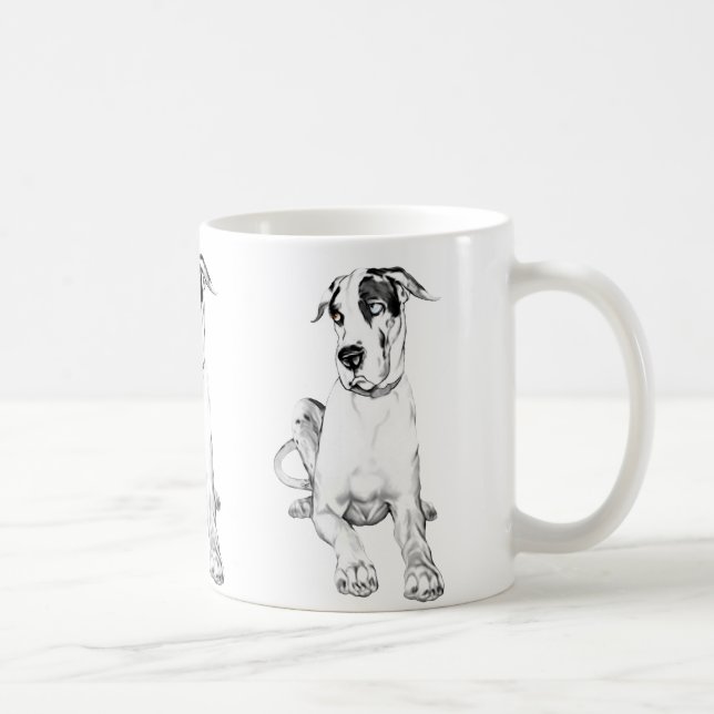 Mug Grand Dane Pouting Arlequin (Droite)
