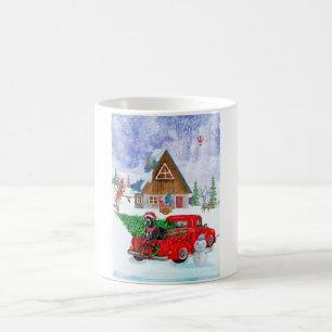 Mug Grand Danois Chien En Livraison De Noël Camion Nei