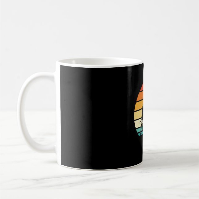 Mug Grand Danois Rétro Coucher de Soleil Silhouette de (Gauche)