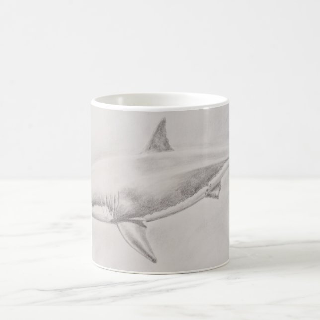 Mug Grand dessin de requin blanc (Centre)