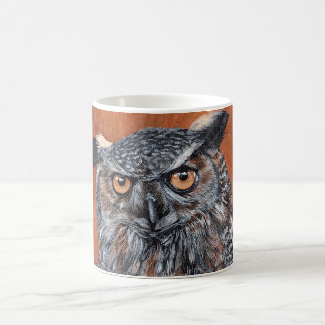 Mug Grand-duc perché sur Orange (Centre)