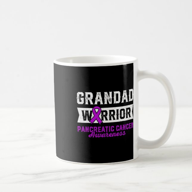 Mug Grand D'Un Guerrier Pancréatique Purple Ribbon Sup (Droite)