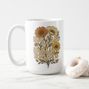 Mug Grand fan des droits de l'homme - Déclaration flor