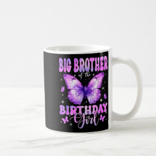 Mug Grand Frère De La Fille De L'anniversaire Papillon