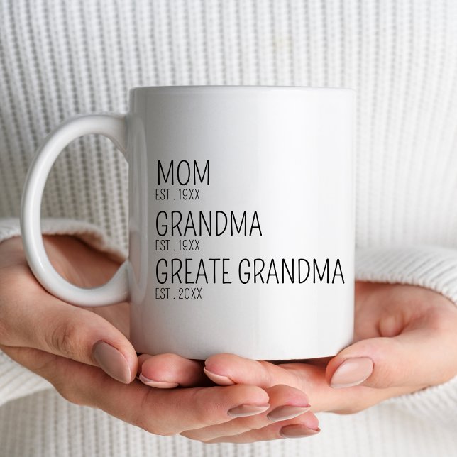 Mug Grand Grand-Mère Nouveau-Né Maman Pour Être De Nou (Créateur téléchargé)