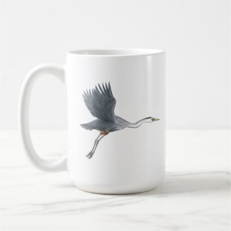 Mug Grand Héron bleu décolle la Musique