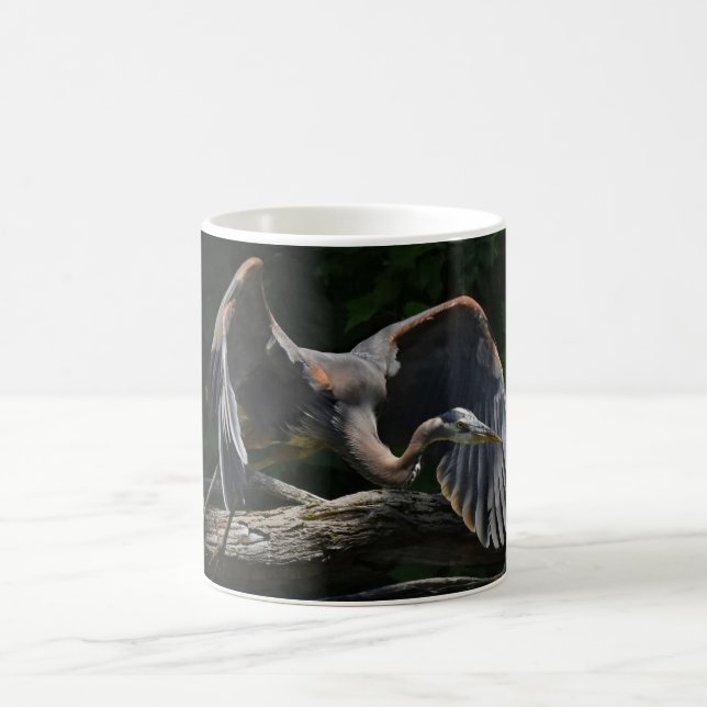 Mug Grand Héron bleu en vol (Centre)