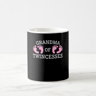 Mug Grand-maman des filles de jumelle de grand-maman