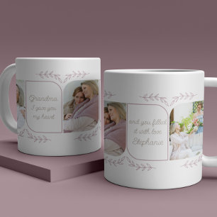 Mug Grand-mère 3 Vertical Photo Loss Words Feminine